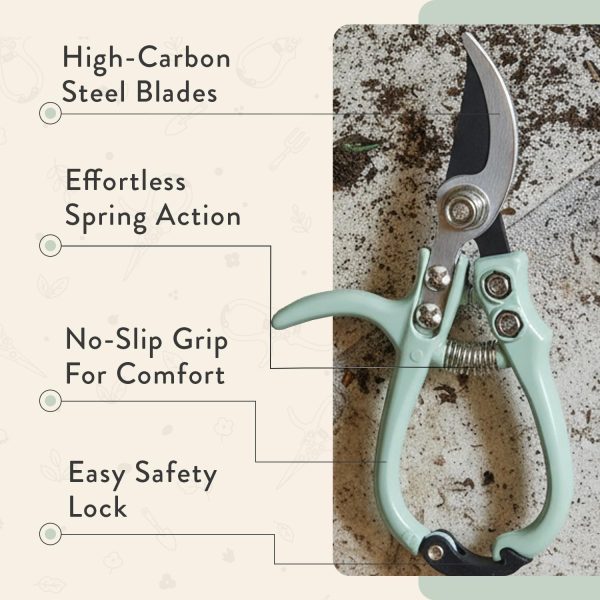 Modern Sprout Garden Pruners Chartreuse-3