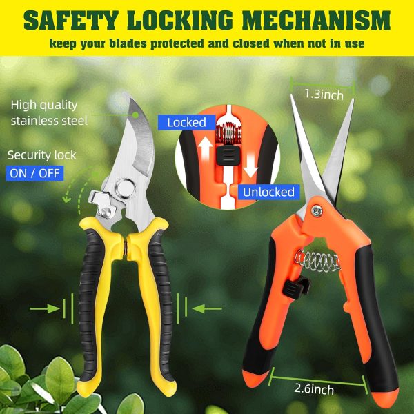 EWPJDK Gardening Scissors Stainless Steel-3