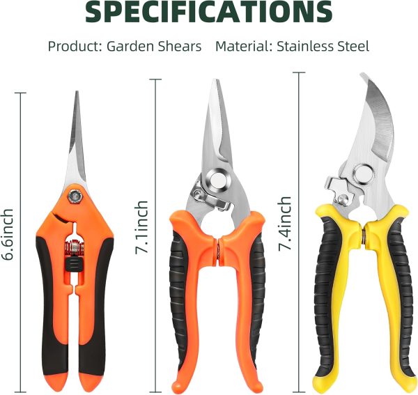 Garden Shears EWPJDK Stainless Bypass Pruner-4