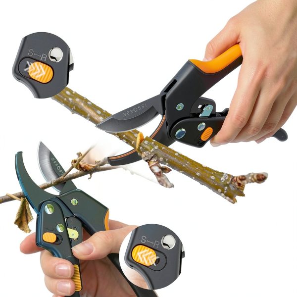 GEROSSI Garden Pruning Shears Anvil Design Orange-3