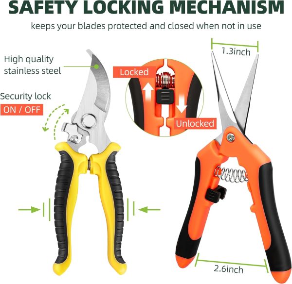 Garden Shears EWPJDK Stainless Bypass Pruner-3