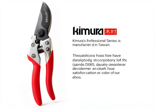 Kimura Bypass Pruning Shears Red Aluminum-5