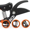 Decerk Pruning Shears Black Orange Titanium Blade-3