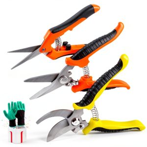 Wevove Garden Shears 3 Piece Multi Color Stainless-0