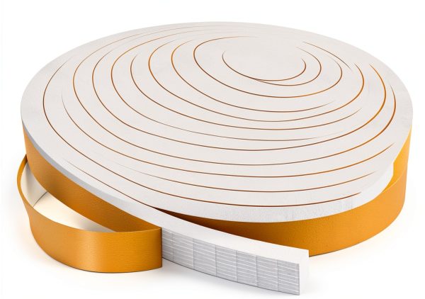 Strong Adhesive Weather Stripping Trisiki 1/2in x 1/4in x 13ft White-0