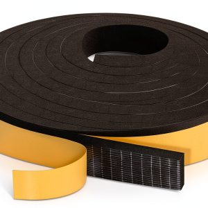Weather Stripping Seal Strip Trisiki Black 1/2in x 1/4in x 26ft Foam-0