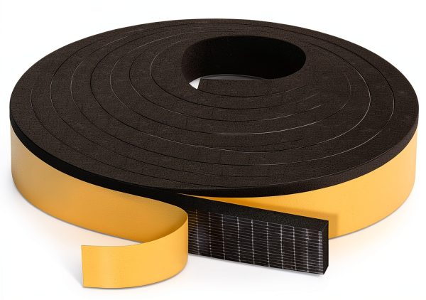 Weather Stripping Seal Strip Trisiki Black 1/2in x 1/4in x 26ft Foam-0