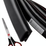 Rubber Weather Stripping 50ft D‑Shape Door Seal by Fingwerk Black-0