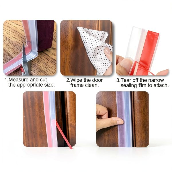 Silicone Weather Stripping Door Seal Bruiefpap 20ft DoubleSided-5