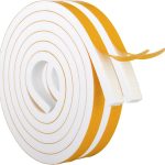 White Door Window Weather Stripping ToLanbbt High Density Foam Tape-0