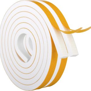 White Door Window Weather Stripping ToLanbbt High Density Foam Tape-0