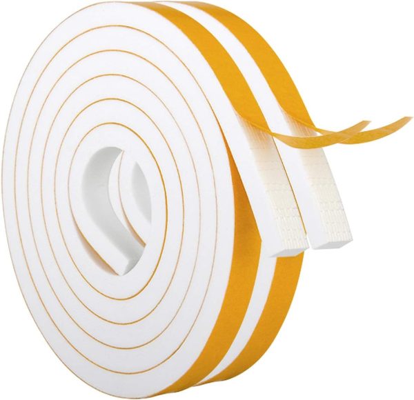 White Door Window Weather Stripping ToLanbbt High Density Foam Tape-0